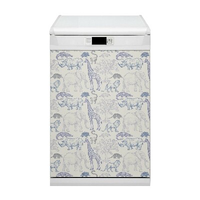 Painel magnético para máquina de lavar louça Animais