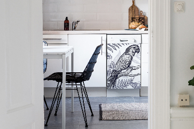 Capa magnética para máquina de lavar louça Papagaio esboçado