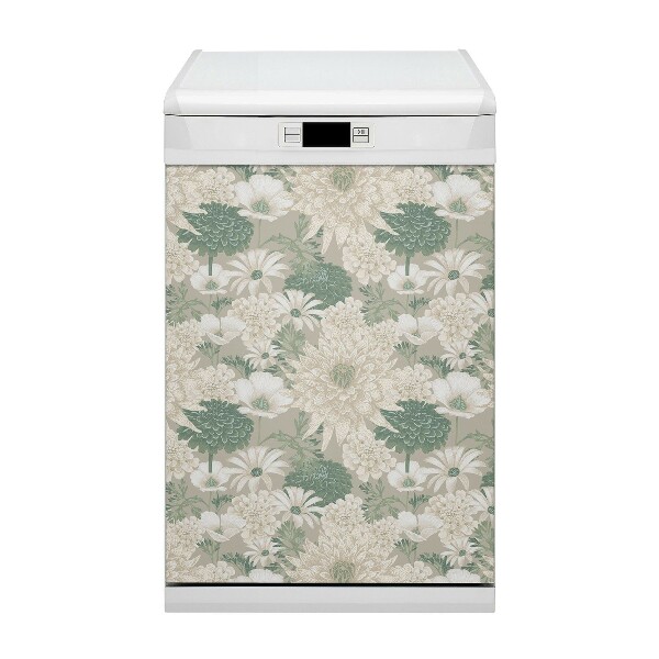 Painel magnético para máquina de lavar louça Margaridas da primavera