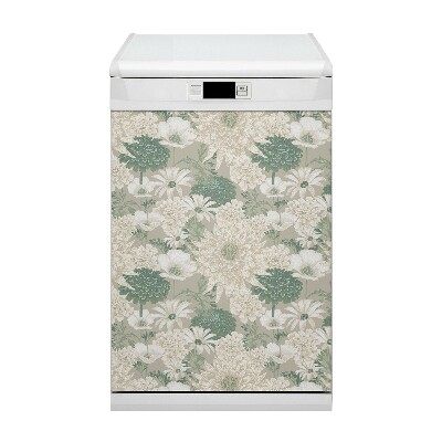 Painel magnético para máquina de lavar louça Margaridas da primavera