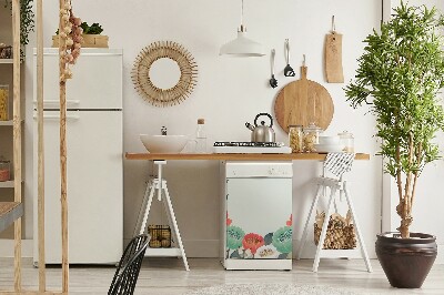 Capa magnética para máquina de lavar louça Flores da primavera