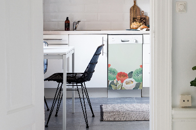 Capa magnética para máquina de lavar louça Flores da primavera