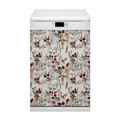 Painel magnético para máquina de lavar louça Flores silvestres