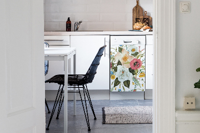 Painel magnético para máquina de lavar louça Buquê de flores silvestres