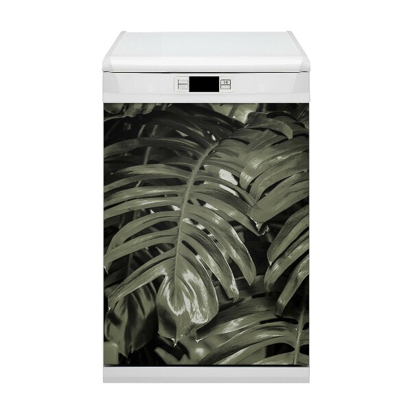 Painel magnético para máquina de lavar louça Folhas de bananeira