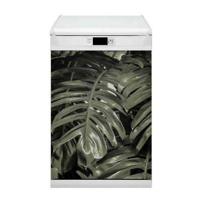 Painel magnético para máquina de lavar louça Folhas de bananeira