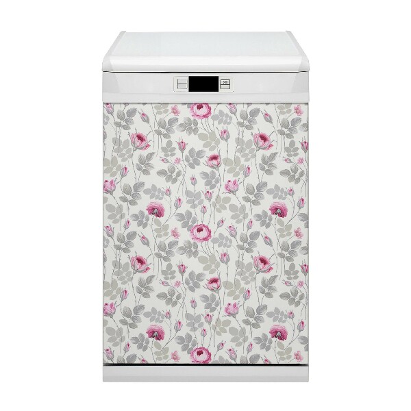 Capa magnética para máquina de lavar louça Rosas Pastel
