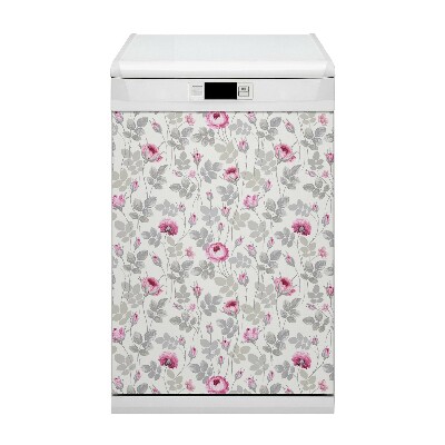 Capa magnética para máquina de lavar louça Rosas Pastel