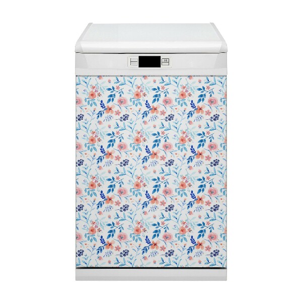 Capa magnética para máquina de lavar louça Arte botânica