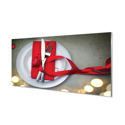 Pintura acrílica Luzes de jantar em forma de coração