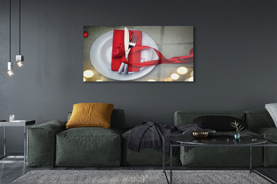 Pintura acrílica Luzes de jantar em forma de coração