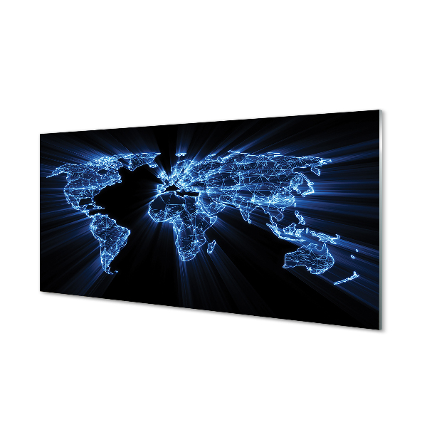 Quadro acrílico Mapa azul