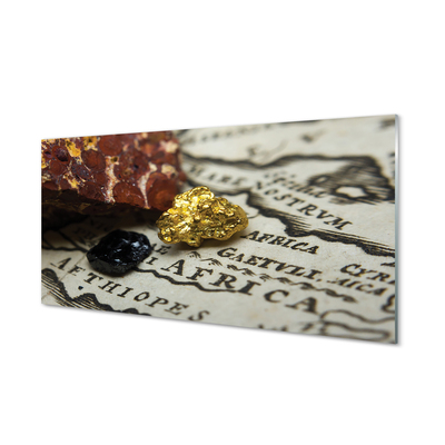 Quadro acrílico Mapa de ouro