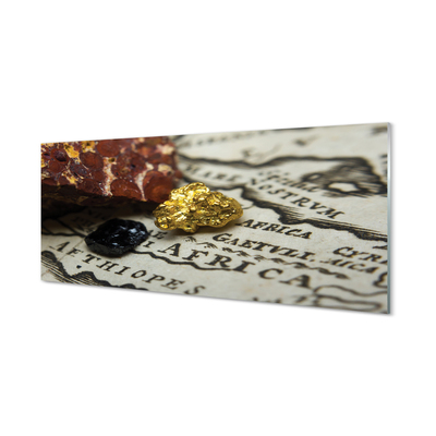 Quadro acrílico Mapa de ouro