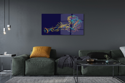 Pintura acrílica Homem Trompete