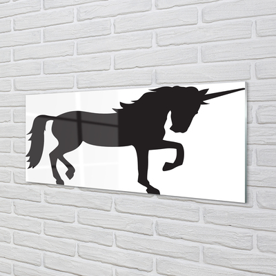 Quadro acrílico Unicórnio Negro