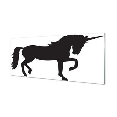 Quadro acrílico Unicórnio Negro