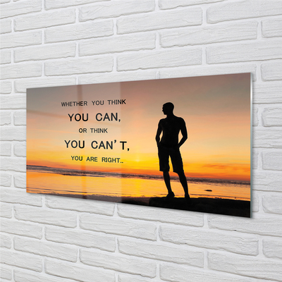 Pintura acrílica Inscrição do homem no mar