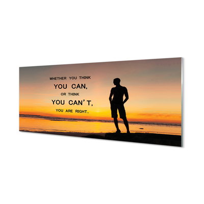 Pintura acrílica Inscrição do homem no mar