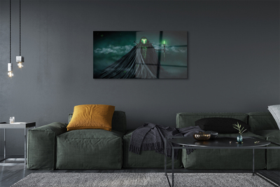 Pintura acrílica Figura escura fogo verde