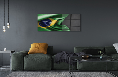 Quadro acrílico bandeira brasileira