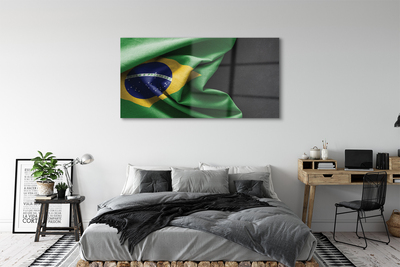 Quadro acrílico bandeira brasileira