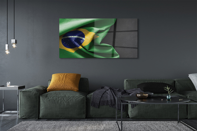 Quadro acrílico bandeira brasileira