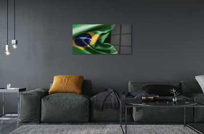 Quadro acrílico bandeira brasileira
