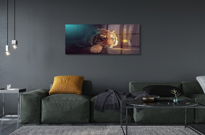 Pintura acrílica Homem-tigre da floresta