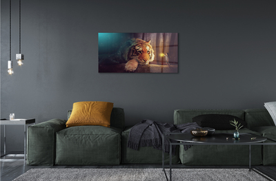 Pintura acrílica Homem-tigre da floresta