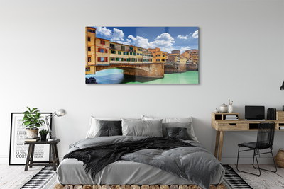 Quadro acrílico Itália Pontes Rio Edifícios