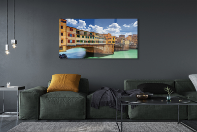 Quadro acrílico Itália Pontes Rio Edifícios