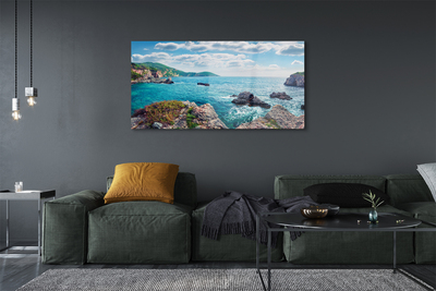 Pintura acrílica Montanhas do Mar da Grécia