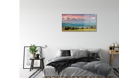 Quadro acrílico Montanhas do campo