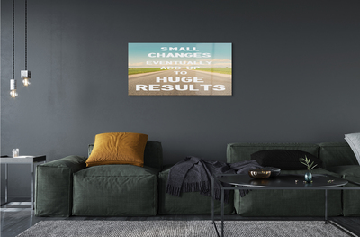 Quadro acrílico Rua, prado, céu