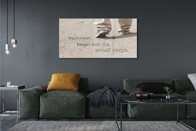 Pintura acrílica Sapatos com inscrição em concreto