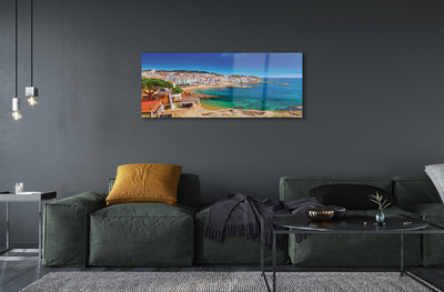 Pintura acrílica Espanha Praia Cidade Costa