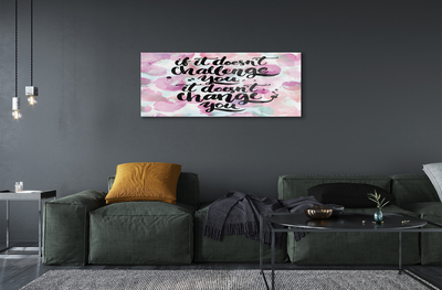 Quadro acrílico Letras pretas em fundo colorido