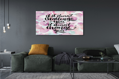 Quadro acrílico Letras pretas em fundo colorido