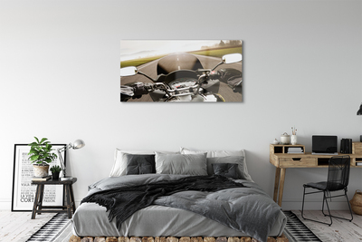 Quadro acrílico Montanhas do céu da estrada da motocicleta