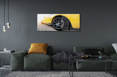 Quadro acrílico Carro amarelo