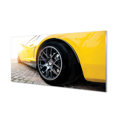 Quadro acrílico Carro amarelo