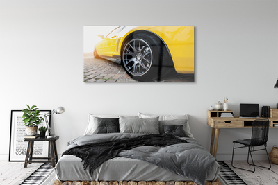 Quadro acrílico Carro amarelo