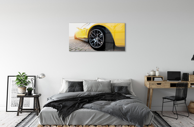 Quadro acrílico Carro amarelo