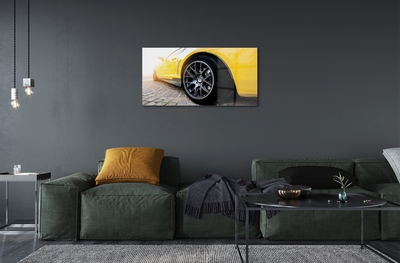 Quadro acrílico Carro amarelo
