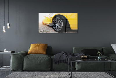 Quadro acrílico Carro amarelo