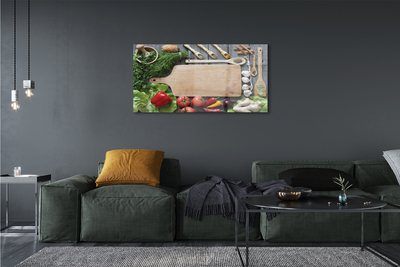 Quadro acrílico Tábua de especiarias de salsa
