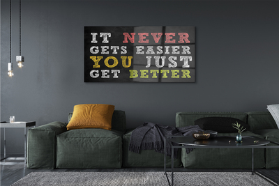 Pintura acrílica Inscrição colorida