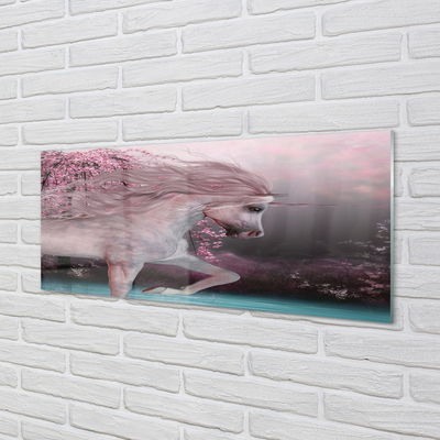 Pintura acrílica Lago da Árvore Unicórnio