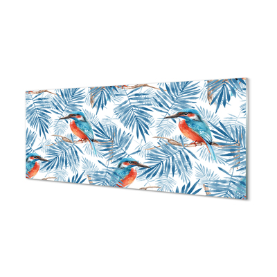 Quadro acrílico Pássaro pintado em um galho